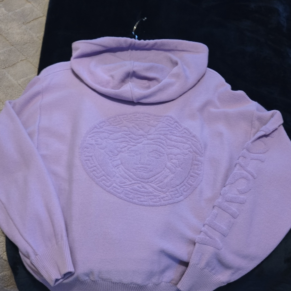 Lilac Embroidered Medusa Hoodie